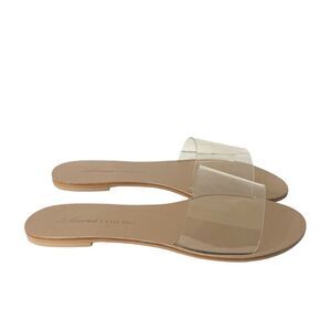 Lovers + Friends Womens Size 7 Hue Clear Slide On Sandals Casual Summer